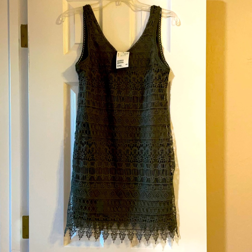 Brand new with tags olive green lace sexy dress